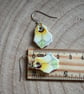Handmade Earrings, Ceramic, Unique Earrings, Vintage, Eco Friendly Gifts. - Image 6