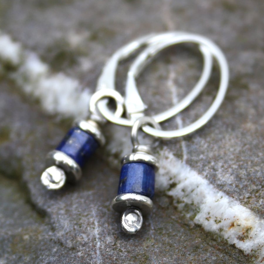 Reels  - silver and Lapis Lazuli earrings