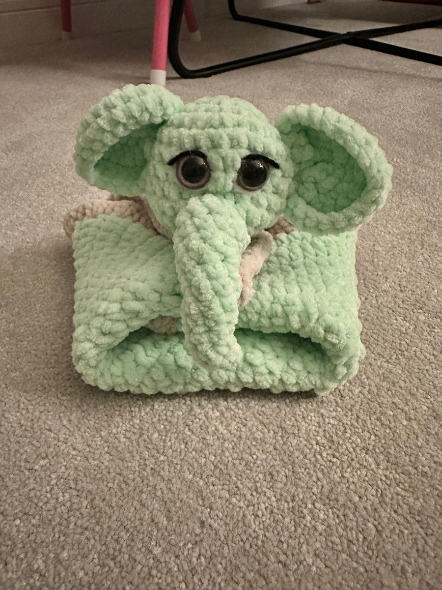 Elephant Crochet Baby Comforter