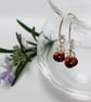 Sterling Silver Amber and Crystal Earrings - Image 3