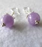 Large Amethyst Flower Bud Earrings with Sterling Silver - Image 6