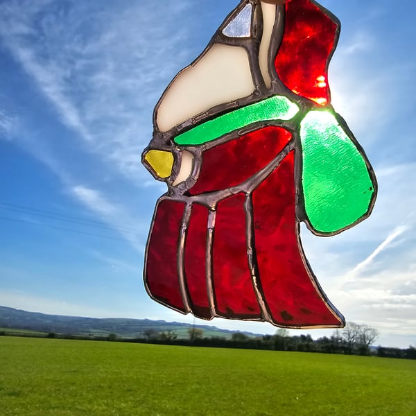 Farther Christmas stained glass decoration gift.