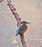 Kingfisher in the Rain Greeting Card A5  - Image 1