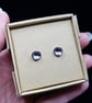 Planet Inspired Sterling Silver Stud Earrings (Design D) (One of a Kind) - Image 1
