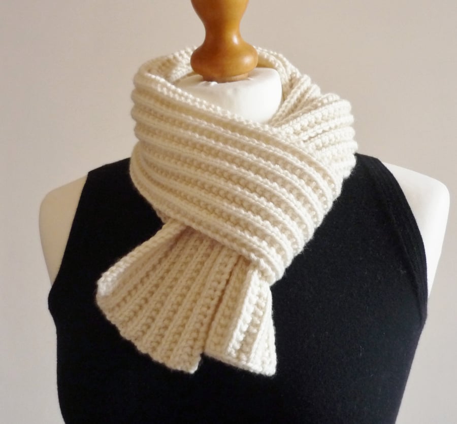 Unisex cream scarf - His & Hers - Eco friendly gift