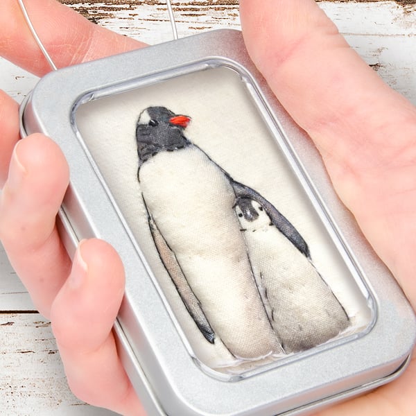 Penguin gift, 3D penguin picture, penguin ornament