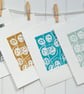 Honesty caramel - Handcut Linocut Print - Image 4
