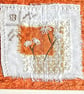 Hand embroidered floral textile wall art, slow stitched wall decor unframed - Image 2