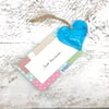 Just because... Turquoise Glass Heart with personal message 