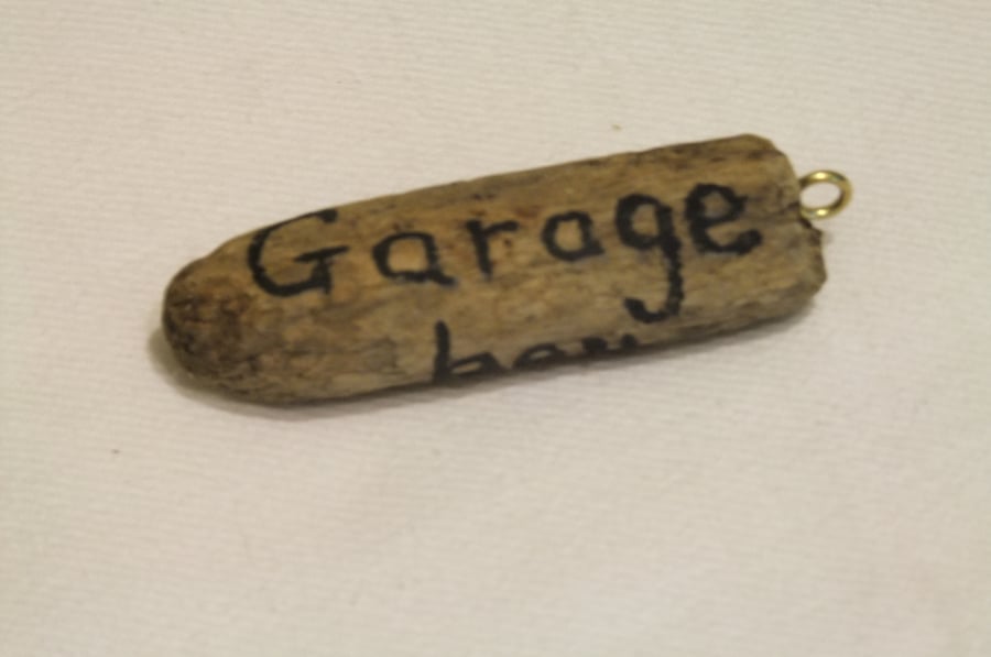 Key fob made from Cornish driftwood, designed for the garage or workshop