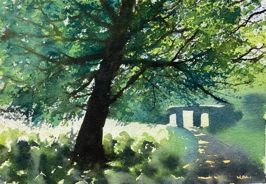 Bluebell woods (Original Watercolour) watercolor, watercolour painting, wall art