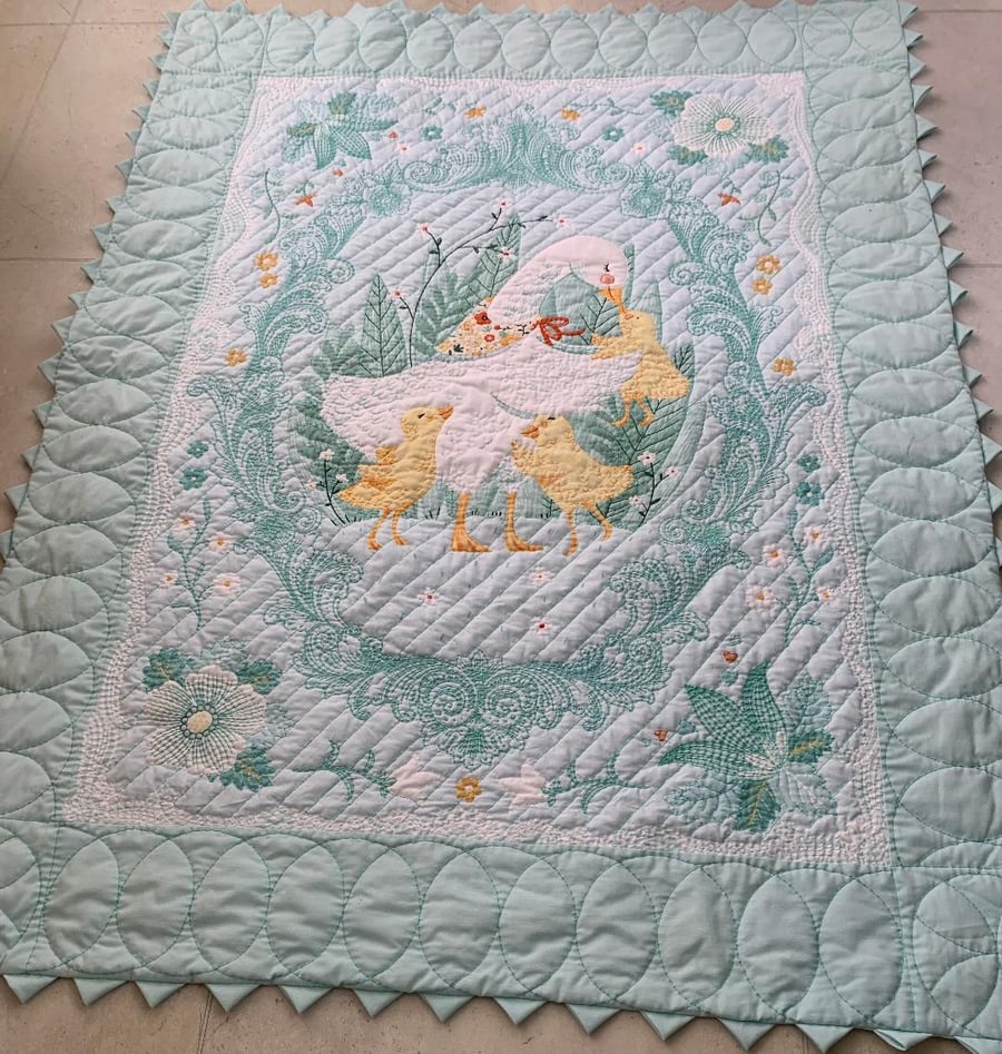 Mothergoose Quilt Hand Quilting