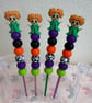 Halloween beaded crochet hook  