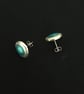 Scroll Edged Teal Studs - Image 5