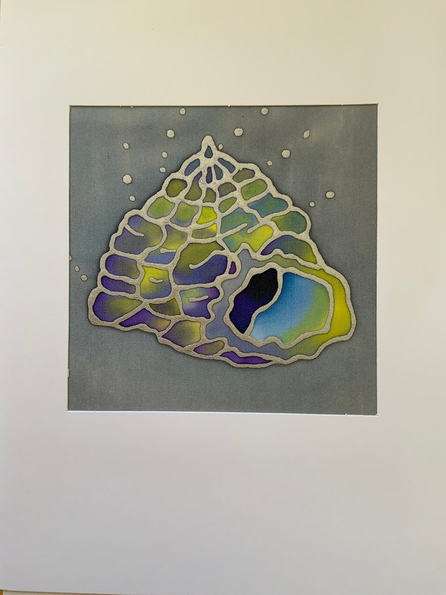 Original Hand Painted Silk Greeting Card