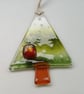 Xmas tree ornament, fused glass, Christmas tree decoration, gift for home.  - Image 5