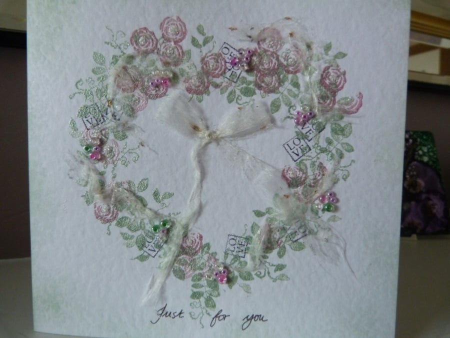 Rose Heart Valentine Card