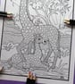 Mother & Baby Giraffe A4 Colouring Page Printable JPG by S Godwin Studio - Image 3