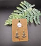 Antique Silver Toned Anchor Drop Earrings - Image 5