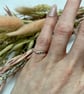  Wishbone Trilogy Ring Size - F.5 (UK) - Handmade, Sterling Silver, CZ - Image 5