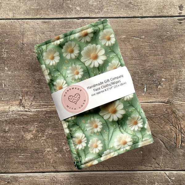 Handmade 2 Pk Face Wipes, Face Cloths, Face Flannels, Eco-Friendly Wipes-FCW17