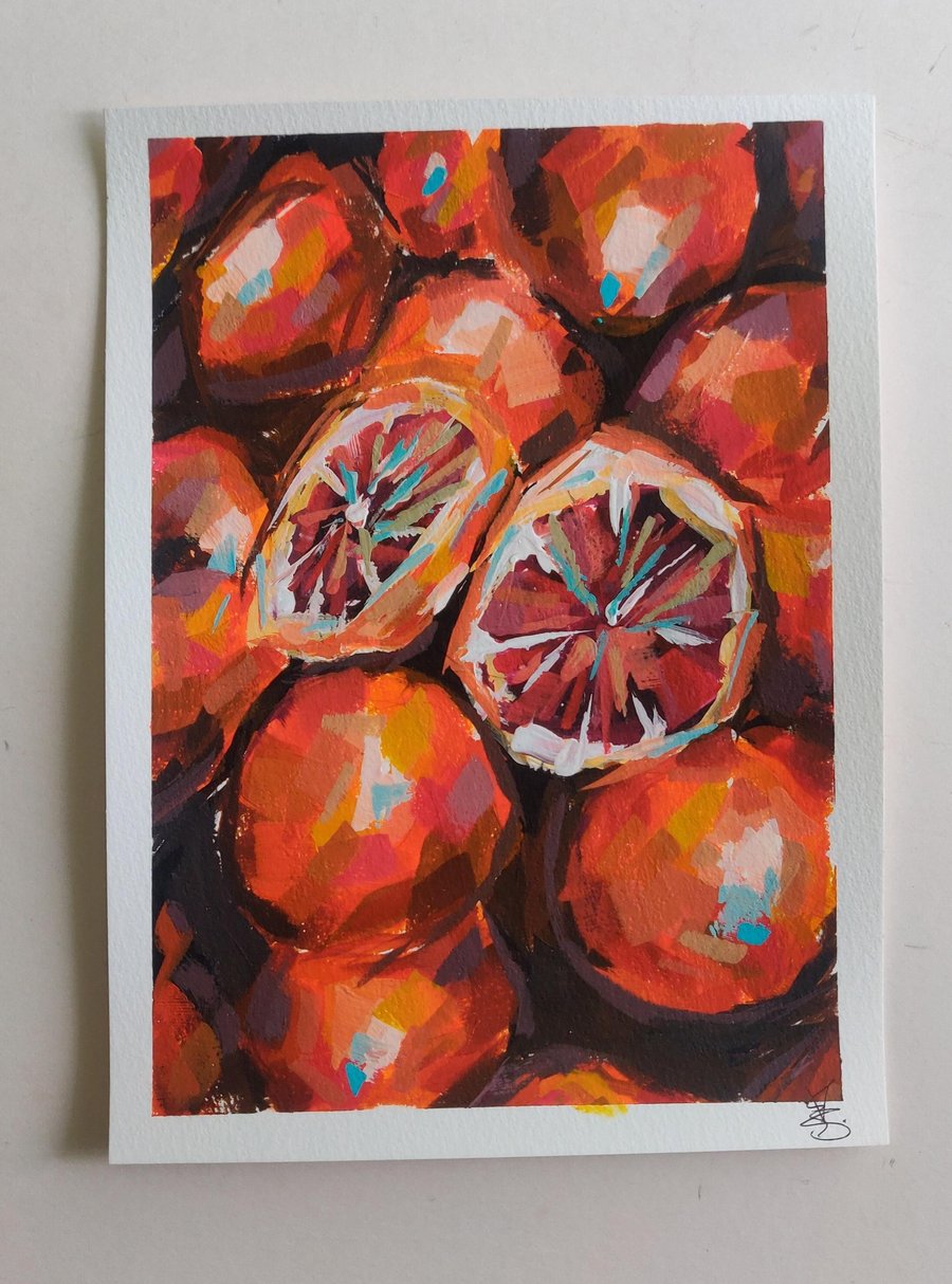 Oranges Fruit Painting 