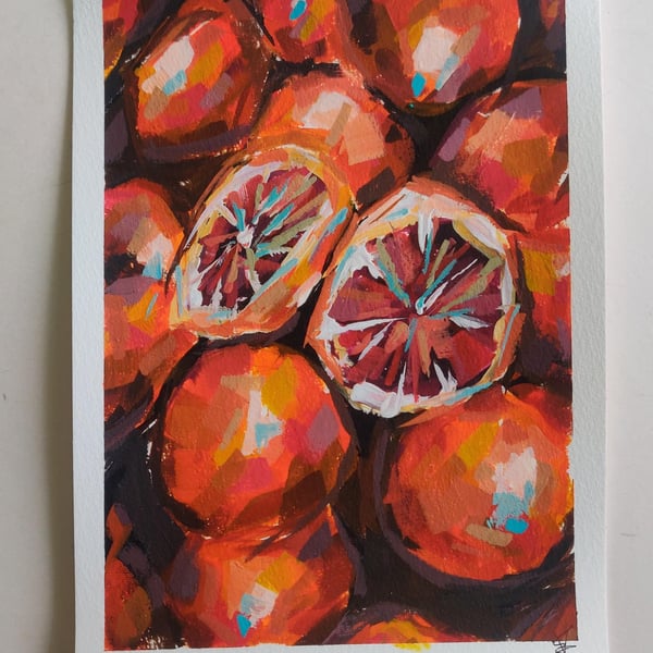 Oranges Fruit Painting 