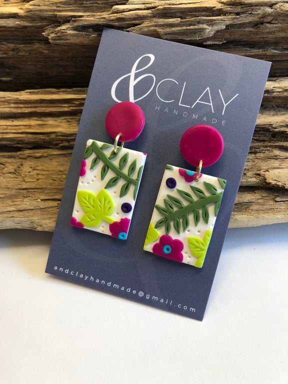 Bright Rectangle Earrings