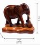 Hand Carved Wooden Elephant Sculpture - Elephant Ornament - Wildlife Home Decor