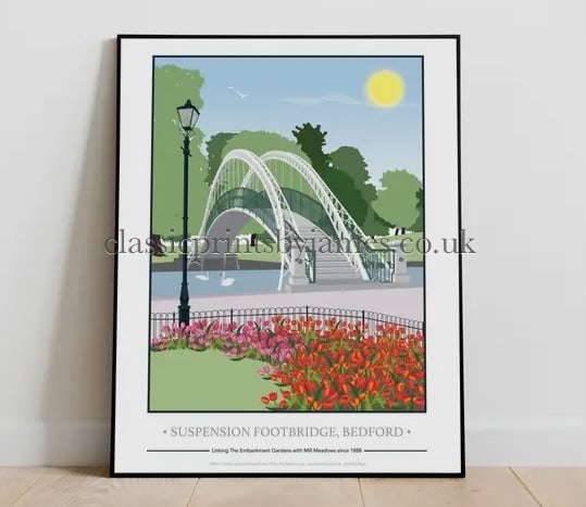 Bedford Embankment Suspension Bridge Poster