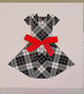 Pack of Origami Christmas tartan dress cards; each unique