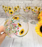 Wine Glass Hand Painted With Sunflowers  - Image 7