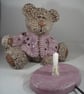 Ceramic Teddy Bear Figurine Table Lamp Light Nursery Baby Ornament Decoration. - Image 6