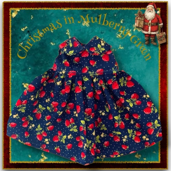 Navy Strawberries Dress 