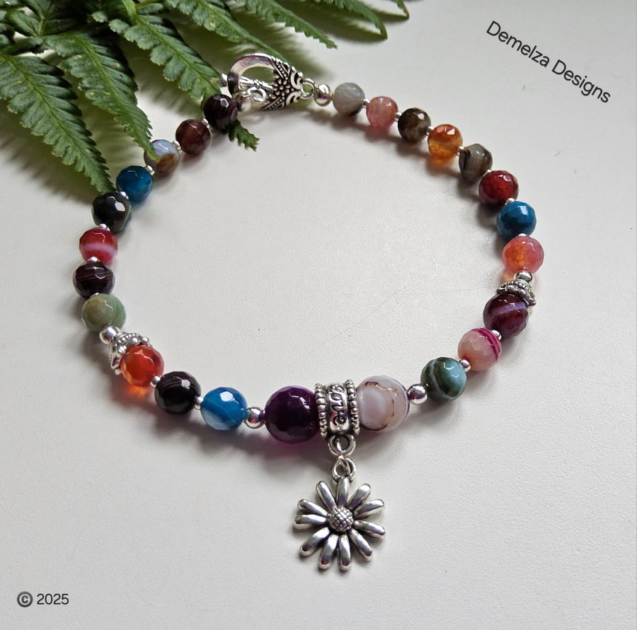 Designer Stripey Agate Bracelet 