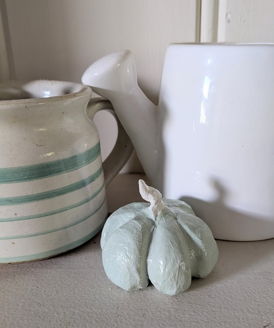 Sage Green Clay Pumpkin 