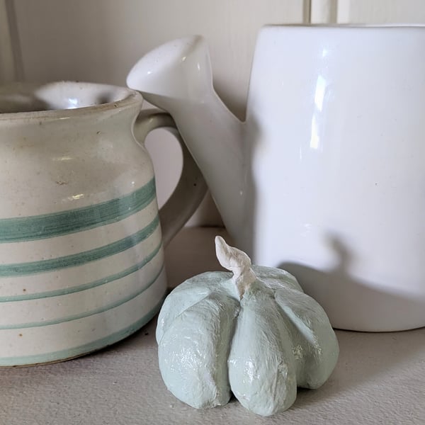Sage Green Clay Pumpkin 