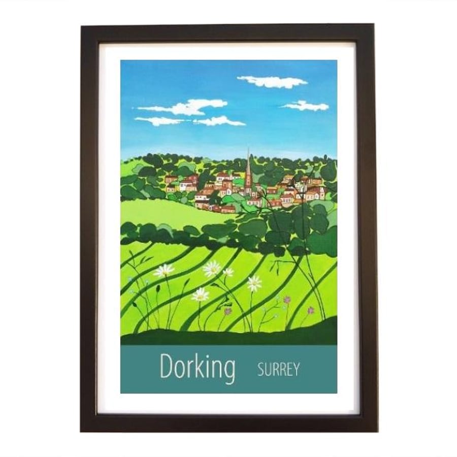 Dorking print black frame