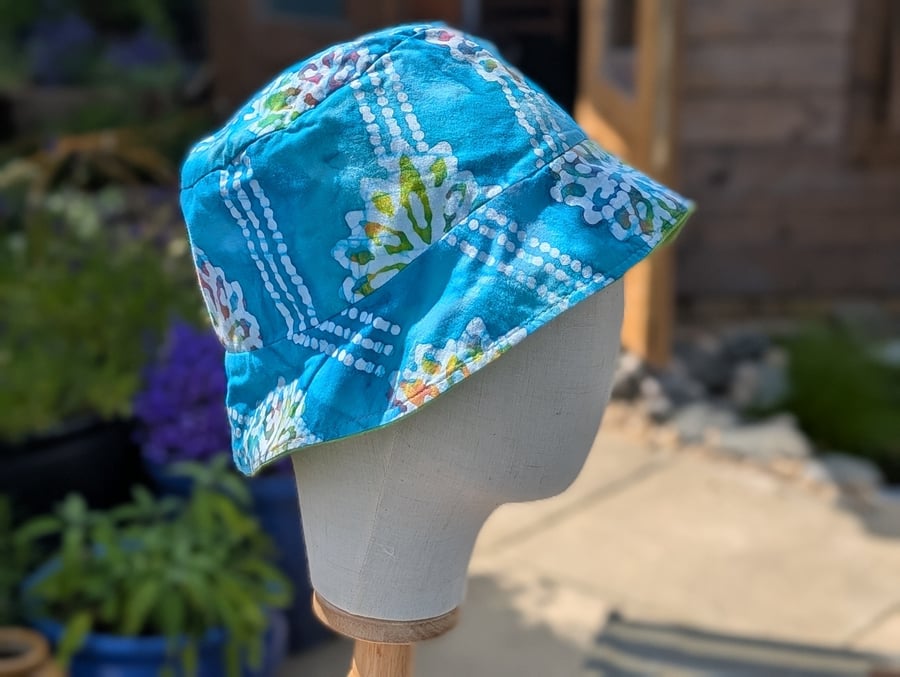 Handmade bucket festival hat.