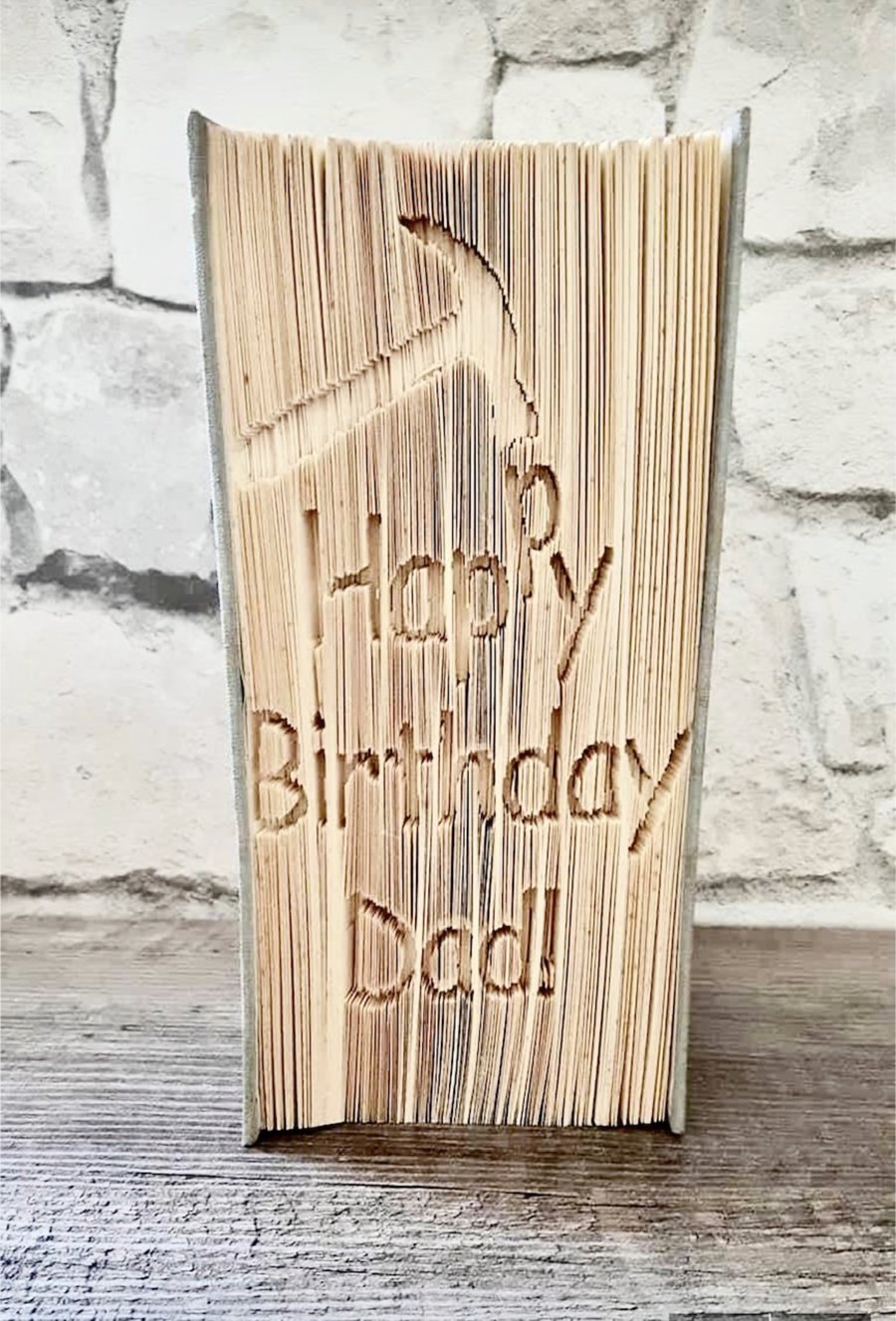 Happy Birthday Dad CUT & FOLD Book Folding Pattern - EMAILED PDF PATTERN