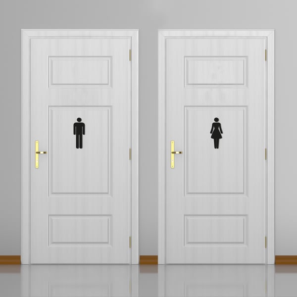 Acrylic Toilet Door Icons: Men, Women & Disabled Restroom Signs 