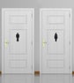 Acrylic Toilet Door Icons: Men, Women & Disabled Restroom Signs 