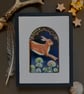 A Storm is Coming Framed Hare With Gold Leaf  Print - Image 1