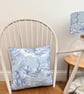 Esme Toile Blue - 30cm Drum Table Lampshade - Image 3
