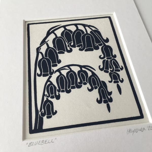 "Bluebell" (1) - Linocut Print