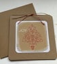 CHRISTMAS CARDS. Scandi-style. ' Joy' ( pack of 4) .Elegant tree. - Image 3