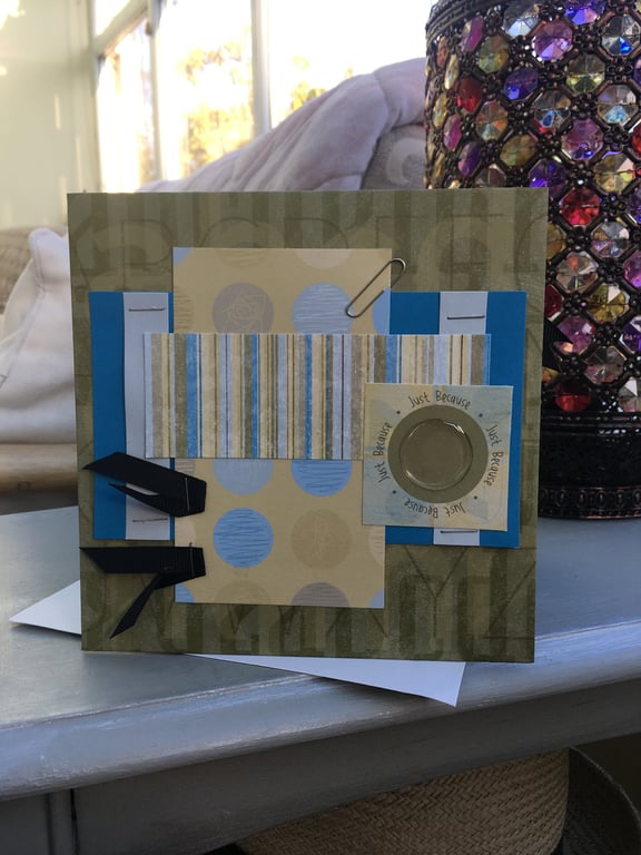 Concertina mini photo book, birthday card, brag book Just because greetings card