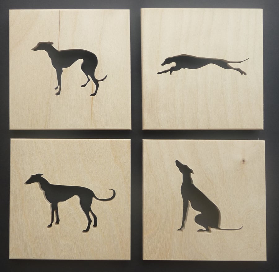 Set of 4 Greyhound Placemats