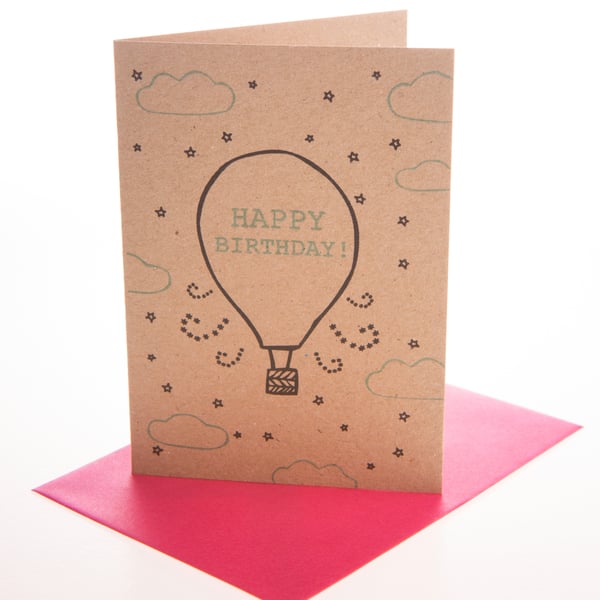 Birthday balloon - mini greetings card