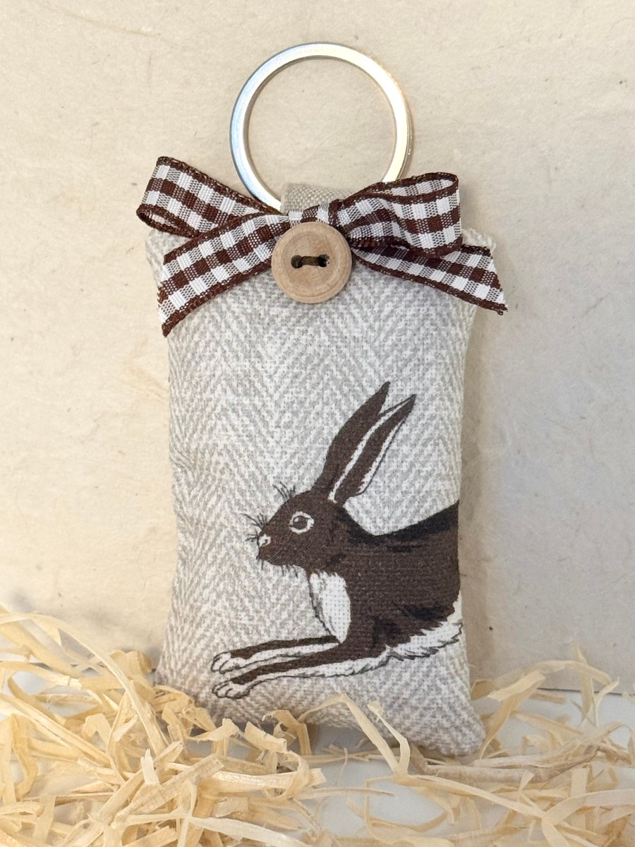 LEAPING HARE KEY RING